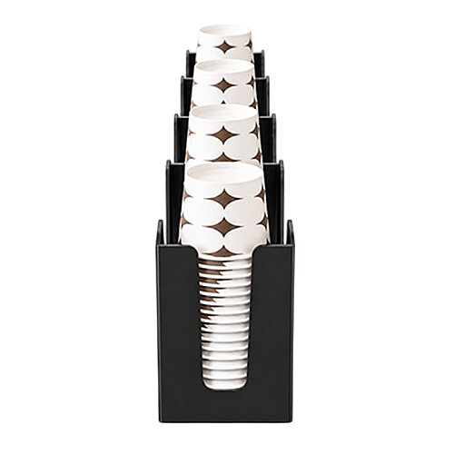 Cafemarkt 4 Bölmeli 16 Oz Bardak Uyumlu Karton Bardak Standı, 11x45x28 cm, Siyah - Cafemarkt (1)