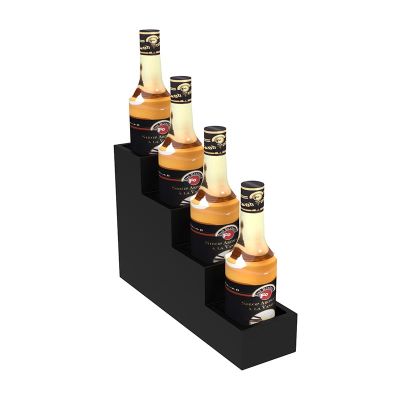 Cafemarkt 4 Bölmeli 4 Katlı Şurup ve Sos Standı, Siyah - Cafemarkt