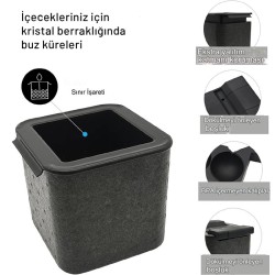 Cafemarkt 4 Chamber Sphere Ice Making Mould, Black - 9