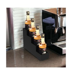 حامل شراب وصلصة Cafemarkt 4 مقصور 4 طبقات، أسود - 6