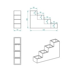 Cafemarkt 4 Compartment 4 Layers Syrup and Sauce Stand, Black - 5