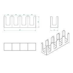 Cafemarkt 4 Compartment Cardboard Cup 2 Compartment Stirrer and Candy Stand, Black - 6