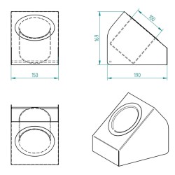 Cafemarkt Картонный стакан с 4 отделениями, 2 отделениями для размешивания и подставкой для конфет, черный - 5