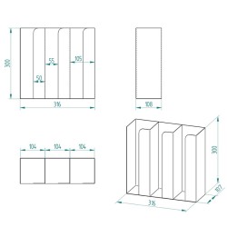 Cafemarkt 7 Compartment Cardboard Cup 2 Compartment Stirrer and Candy Stand, Black - 6