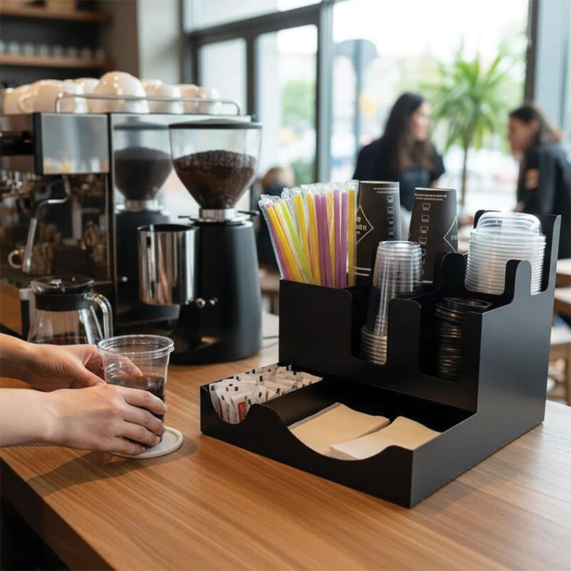 Cafemarkt 8 Bölmeli 8-16 Oz Bardak Uyumlu Karton Bardak ve Kapak Standı - Cafemarkt