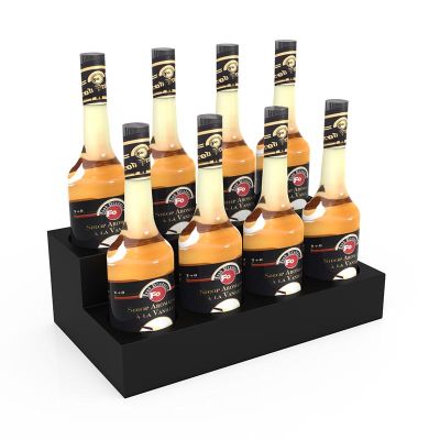 Cafemarkt 8 Compartment 2-Tier Syrup and Sauce Stand, Black - Cafemarkt