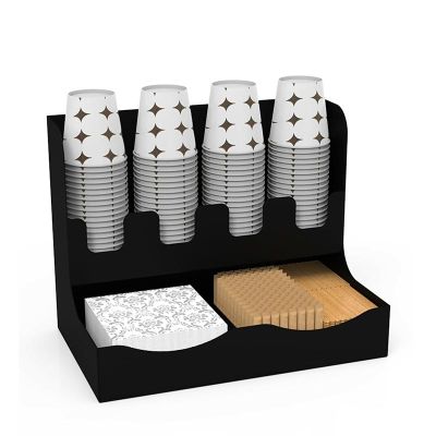 Cafemarkt 8 Oz Bardak Uyumlu Karton Bardak Standı, 32x20x25 cm, Siyah - Cafemarkt