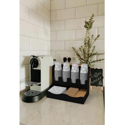 Cafemarkt 8 Oz Bardak Uyumlu Karton Bardak Standı, Siyah - 3