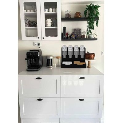 Cafemarkt 8 Oz Bardak Uyumlu Karton Bardak Standı, Siyah - 4