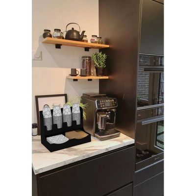 Cafemarkt 8 Oz Bardak Uyumlu Karton Bardak Standı, Siyah - 6