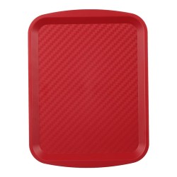 صينية خدمة Cafemarkt ABS، 27 × 36 سم، أحمر - 1