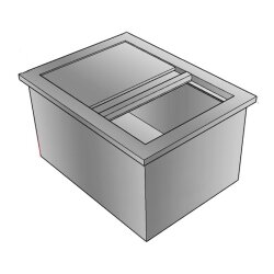 Cafemarkt Built-in Ice Pool with Sliding Door, 60x44x35 cm - Cafemarkt