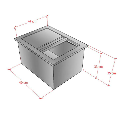 Cafemarkt Built-in Ice Pool with Sliding Door, 60x44x35 cm - Cafemarkt (1)