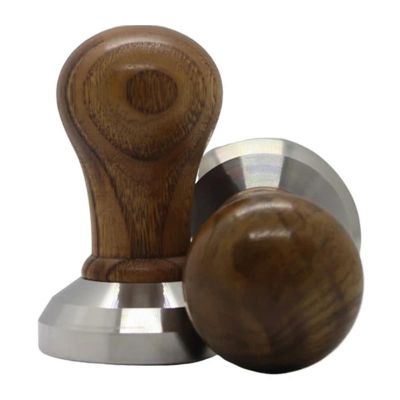 Cafemarkt Deco Classic Tamper, 56 мм, темный орех - Cafemarkt