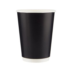 Cafemarkt Double Layer Hot Beverage Cardboard Cup, 16 oz, Black - Cafemarkt