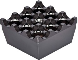 Cafemarkt Kare Kafesli Zamak Küllük, 8 cm, Siyah - Cafemarkt