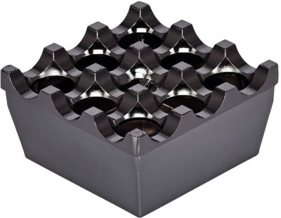 Cafemarkt Kare Kafesli Zamak Küllük, 8 cm, Siyah - 1