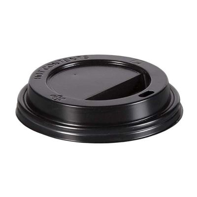Cafemarkt Karton Bardak Kapak, 8 oz, Siyah - 1