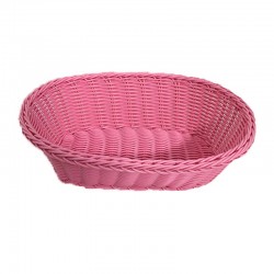Epinox İPLS-24OP Oval Ekmek Sepeti, İnce, Plastik, 24x17x7 cm, Pembe - Epinox