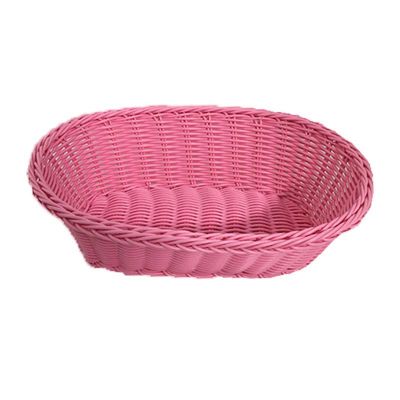 Epinox İPLS-24OP Oval Ekmek Sepeti, İnce, Plastik, 24x17x7 cm, Pembe - 1