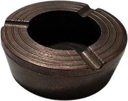 Cafemarkt Round Zinc Alloy Ashtray, 8 cm, Antique Copper - Cafemarkt