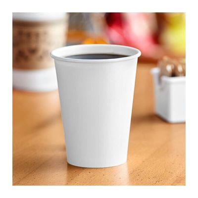 Cafemarkt Single Layer Hot Beverage Cardboard Cup, 12 oz, White - Cafemarkt