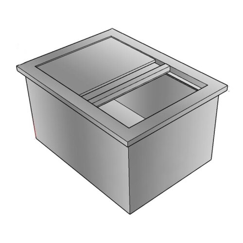 Cafemarkt حوض ثلج مدمج مع باب منزلق، 60 × 44 × 35 سم - Cafemarkt