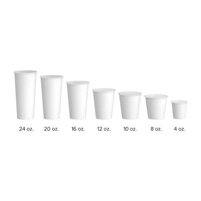 Cafemarkt Tek Katman Sıcak İçecek Karton Bardak, 4 oz, Beyaz - 3