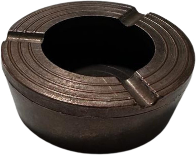 Cafemarkt Yuvarlak Zamak Küllük, 8 cm, Antik Bakır - 1