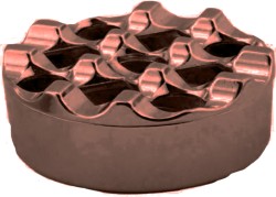 Cafemarkt Zamak Ashtray with Round Cage, 9 cm, Antique Copper - Cafemarkt