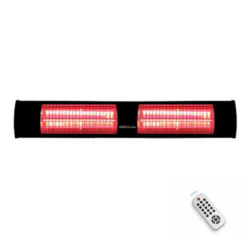 Cafesun Bright Remote Control Cafe Type Heater, 2x2000 W, Black - Cafesun