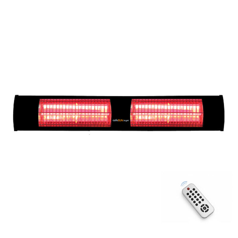 Cafesun Bright Remote Control Cafe Type Heater, 2x2000 W, Black - Cafesun
