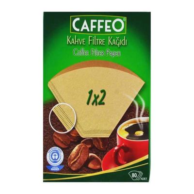 Caffeo 1x2 ورق تصفية القهوة، 80 قطعة - Caffeo