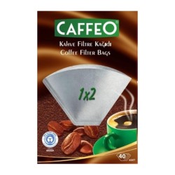 Caffeo 1x2 Kahve Filtre Kağıdı, 40 Adet, Beyaz - Thumbnail