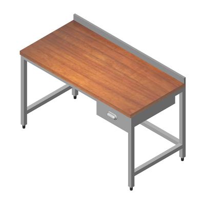 Öztiryakiler Ahşap Tabla Tek Çekmece Çalışma Tezgahı, 190x60 cm - 1