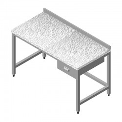 Öztiryakiler Mermer Tabla Tek Çekmeceli Çalışma Tezgahı, 120x60 cm - Öztiryakiler