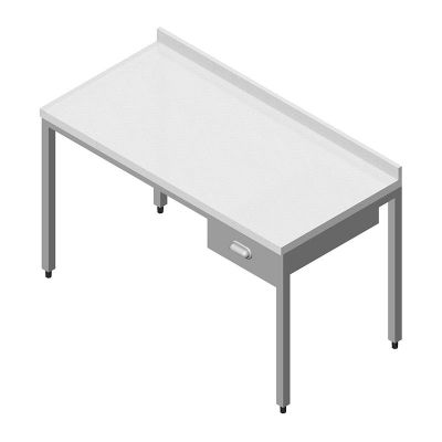 Öztiryakiler Polietilen Tabla Tek Çekmece Çalışma Tezgahı, 160x60 cm - 1