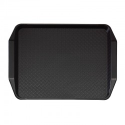 Cambro Fast Food Tray, 30x41 cm, Handle, Black - Cambro
