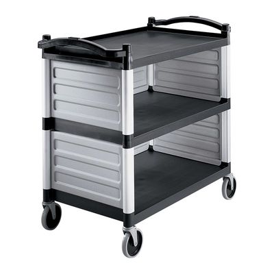 Cambro KD Servis Arabası, Çevresi Açık, Büyük, Gri - 3