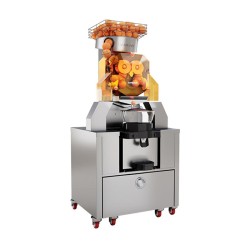 Cancan 0208 Automatic Orange Juicer Machine with Refrigerated Trolley - Cancan