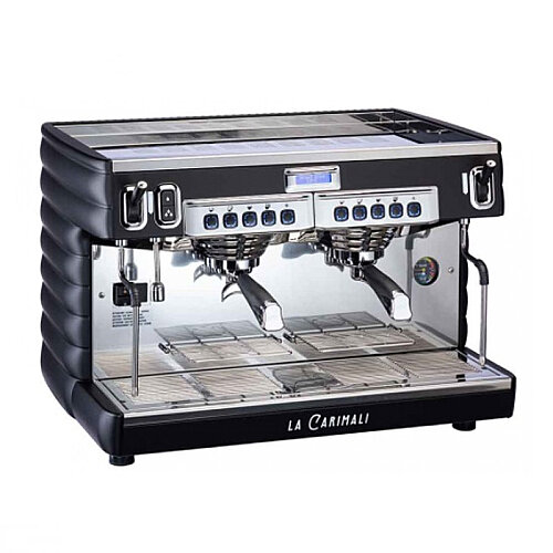 Carimali Bubble Yarı Otomatik Espresso Kahve Makinesi, 2 Gruplu, Siyah - Carimali