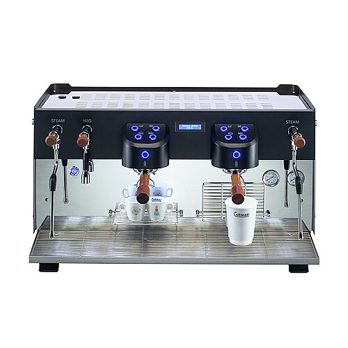Carimali Glow E2 Yarı Otomatik Espresso Kahve Makinesi, 2 Gruplu, Siyah - 1