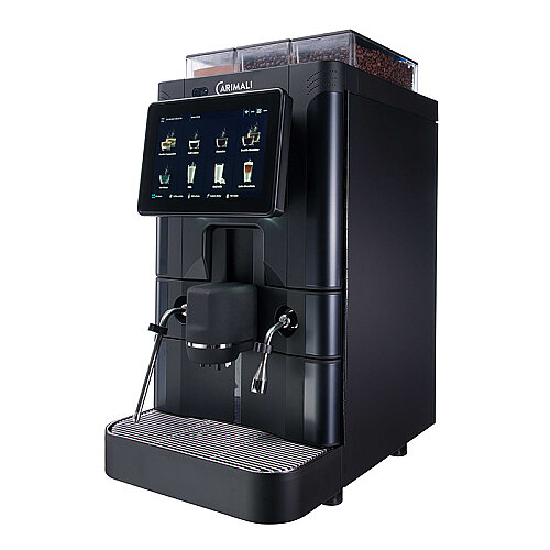 Carimali SilverAce M Brew L Tam Otomatik Espresso Kahve Makinesi, 2 Çekirdek Hazneli, 1 Toz Ürün Hazneli, Taze Sütlü, Siyah - Carimali