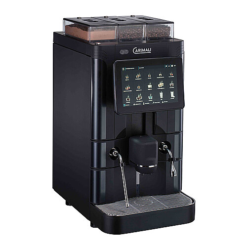 Carimali SilverAce Power M Brew L Tam Otomatik Espresso Kahve Makinesi, 2 Çekirdek Hazneli, 1 Toz Ürün Hazneli, Taze Sütlü, Siyah - 2