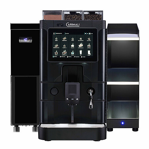 Carimali SilverAce Power M Brew L Tam Otomatik Espresso Kahve Makinesi, 2 Çekirdek Hazneli, 1 Toz Ürün Hazneli, Taze Sütlü, Siyah - 5