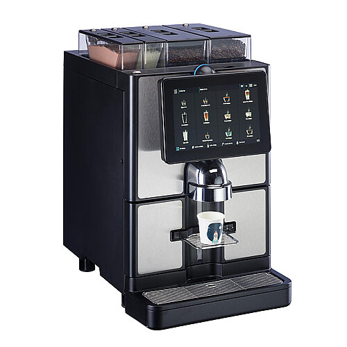 Carimali SilverTwin CARIbrew L Tam Otomatik Espresso Kahve Makinesi, 2 Çekirdek Hazneli, 2 Toz Ürün Hazneli, Taze Sütlü, Silver-Siyah - 2