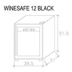 Caso 624 Wine Safe, 12 Şaraplık, Black - Thumbnail