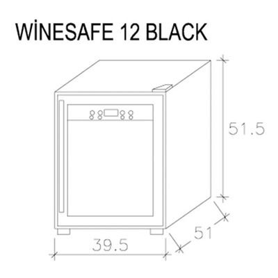 Caso 624 Wine Safe, 12 Şaraplık, Black - 2