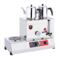 SilverInox 2081 40 Model Kaynaklı Kahveci Takımı, 2 Demlikli, 23 L, Elektrikli - SilverInox