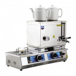 Remta N12LPGE Çay Kazanı, 2 Demlikli, 28 L, Elektrikli+LPG - Remta